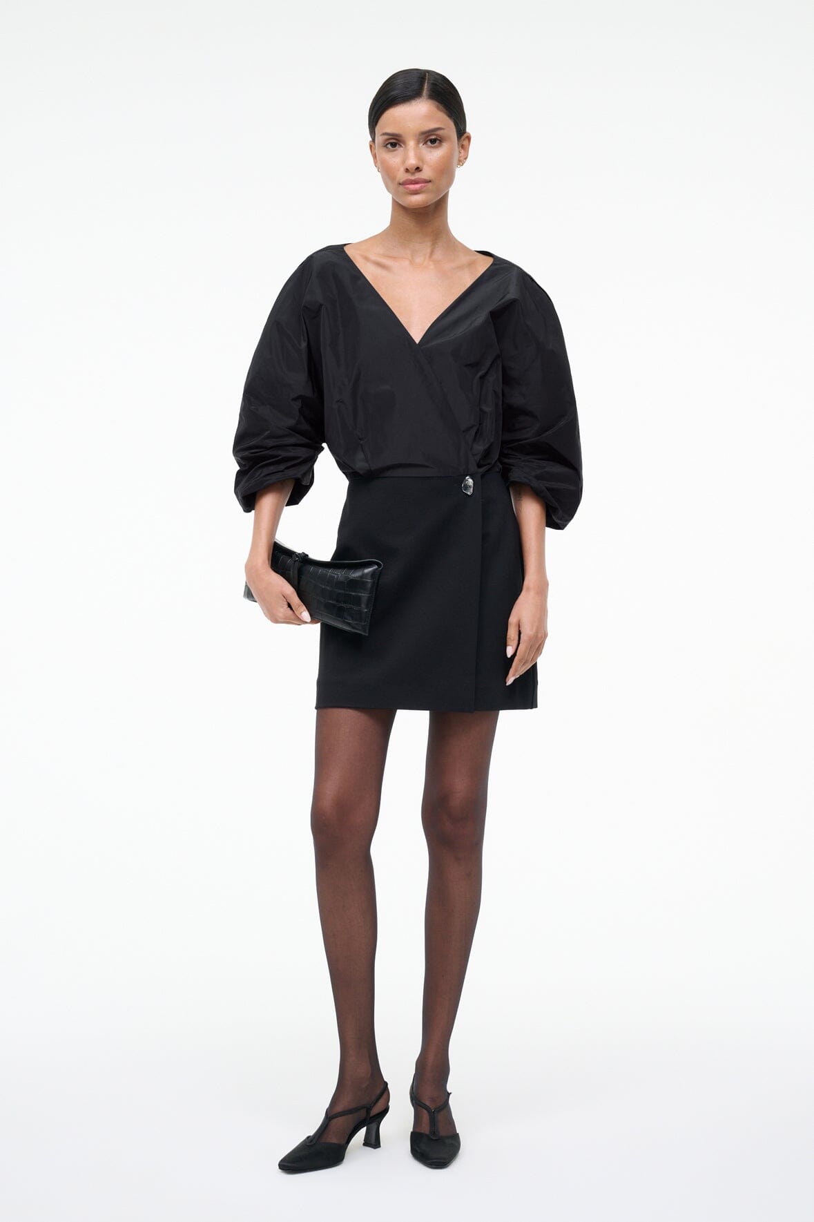 Orion Mini Dress Black | STAUD Trending