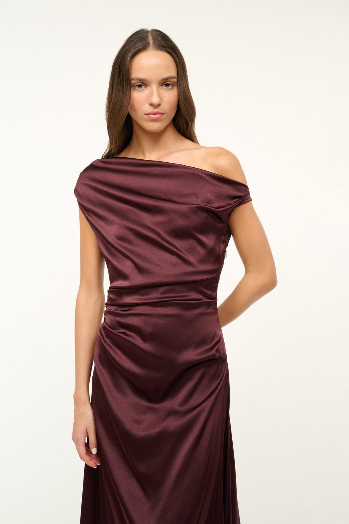 Phare Dress Merlot | STAUD Classic