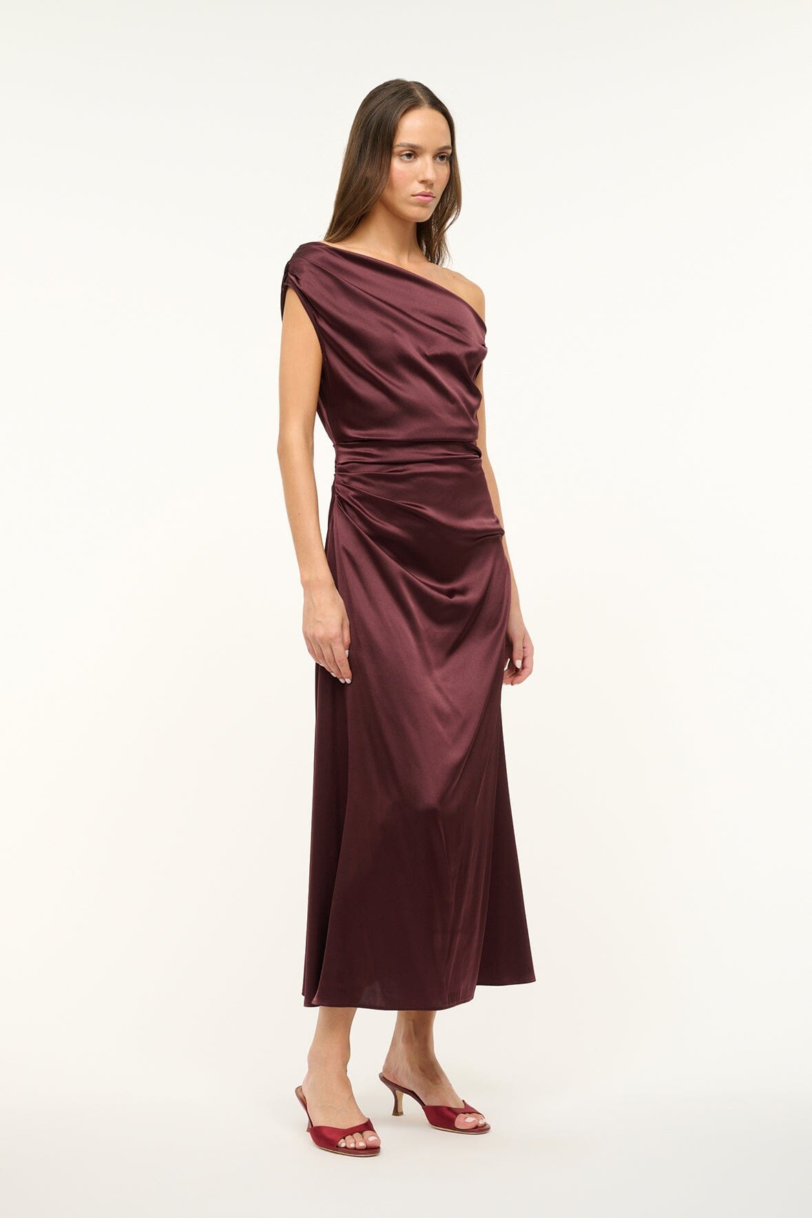 Phare Dress Merlot | STAUD Classic