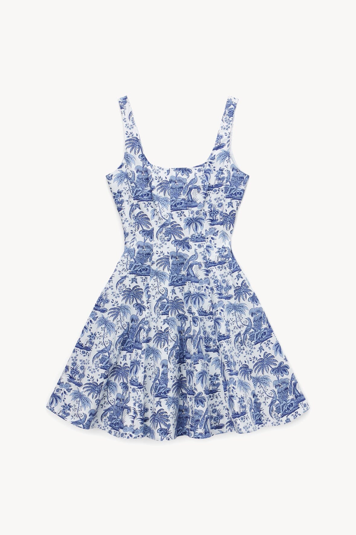 Mini Wells Dress - Blue Toile | STAUD Great Value
