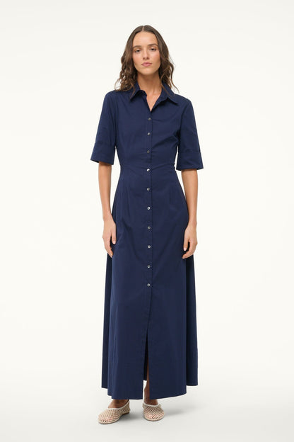 Joan Maxi Dress Navy | STAUD Exclusive