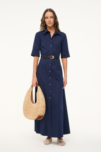 Joan Maxi Dress Navy | STAUD Exclusive