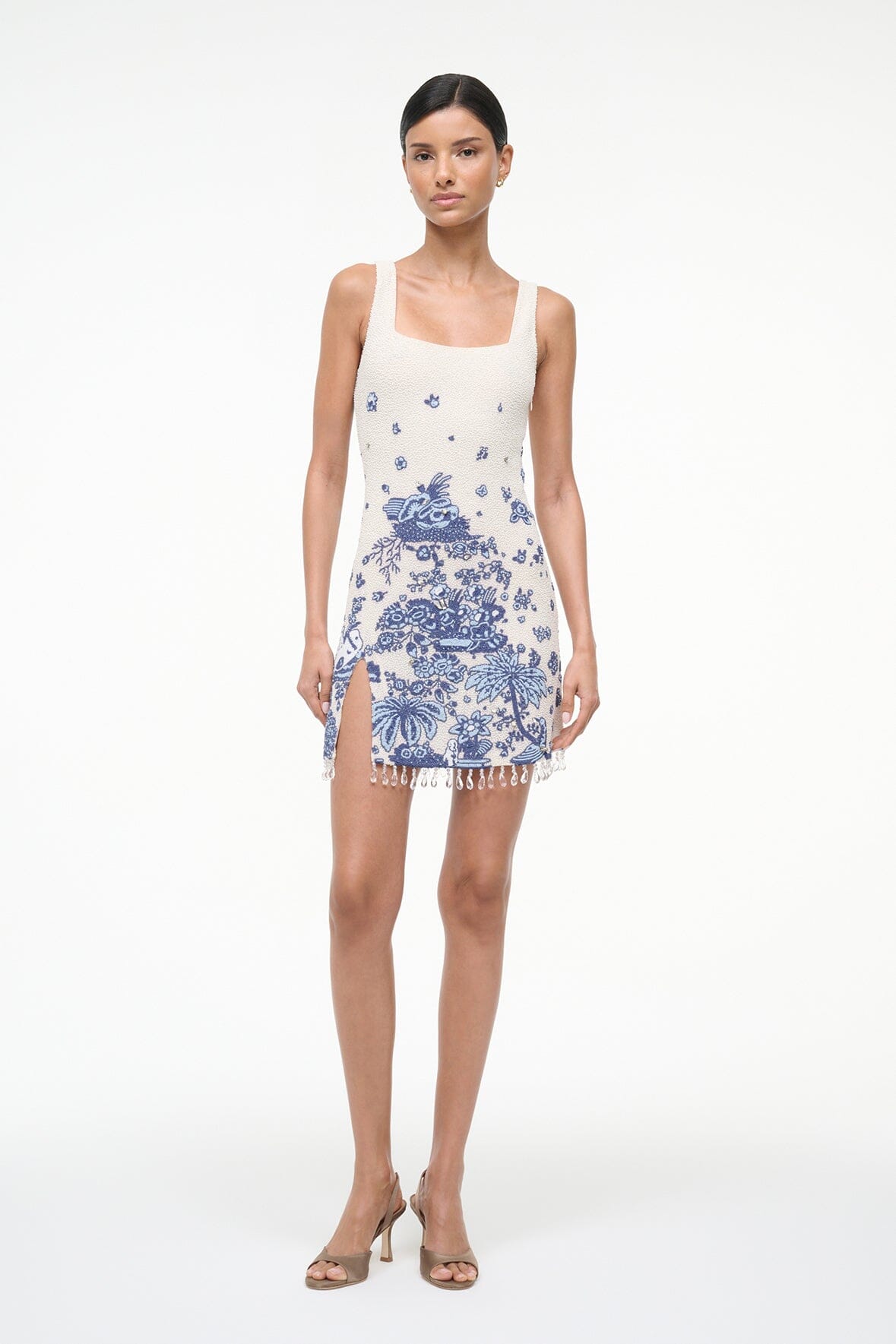 Le Sable Dress Blue Toile | STAUD Featured