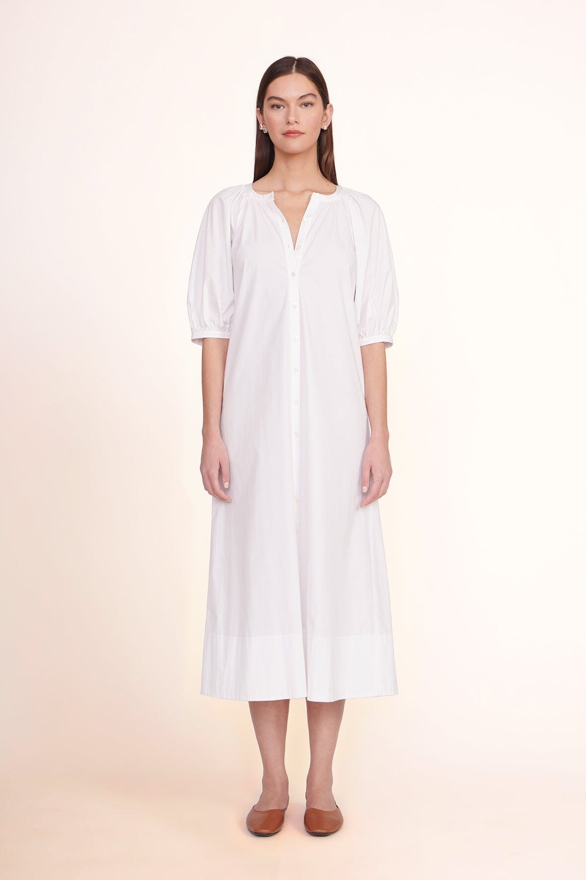 Vincent Dress - White | STAUD Great Value