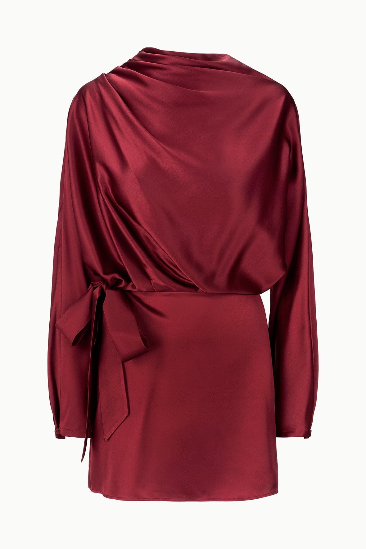 Phoebe Silk Mini Dress Sangria | STAUD Trusted