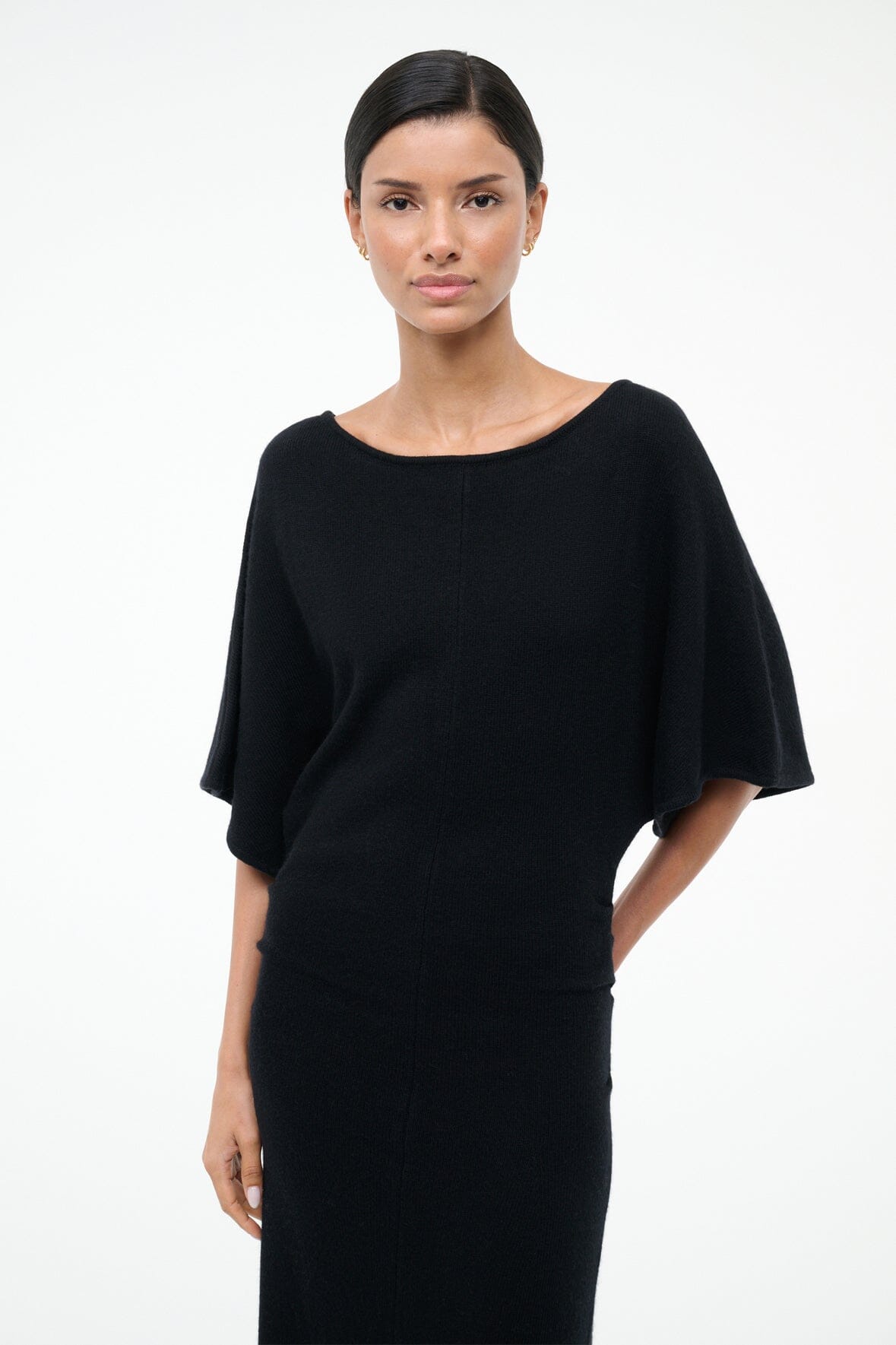 Amelie Sweater Dress Black | STAUD Featured