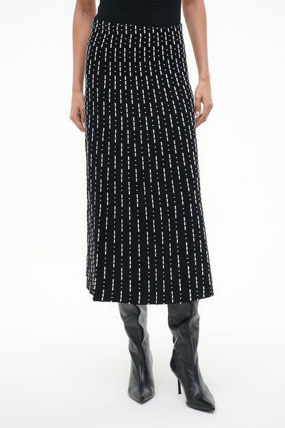 Lena Skirt Black Geo | STAUD Trending