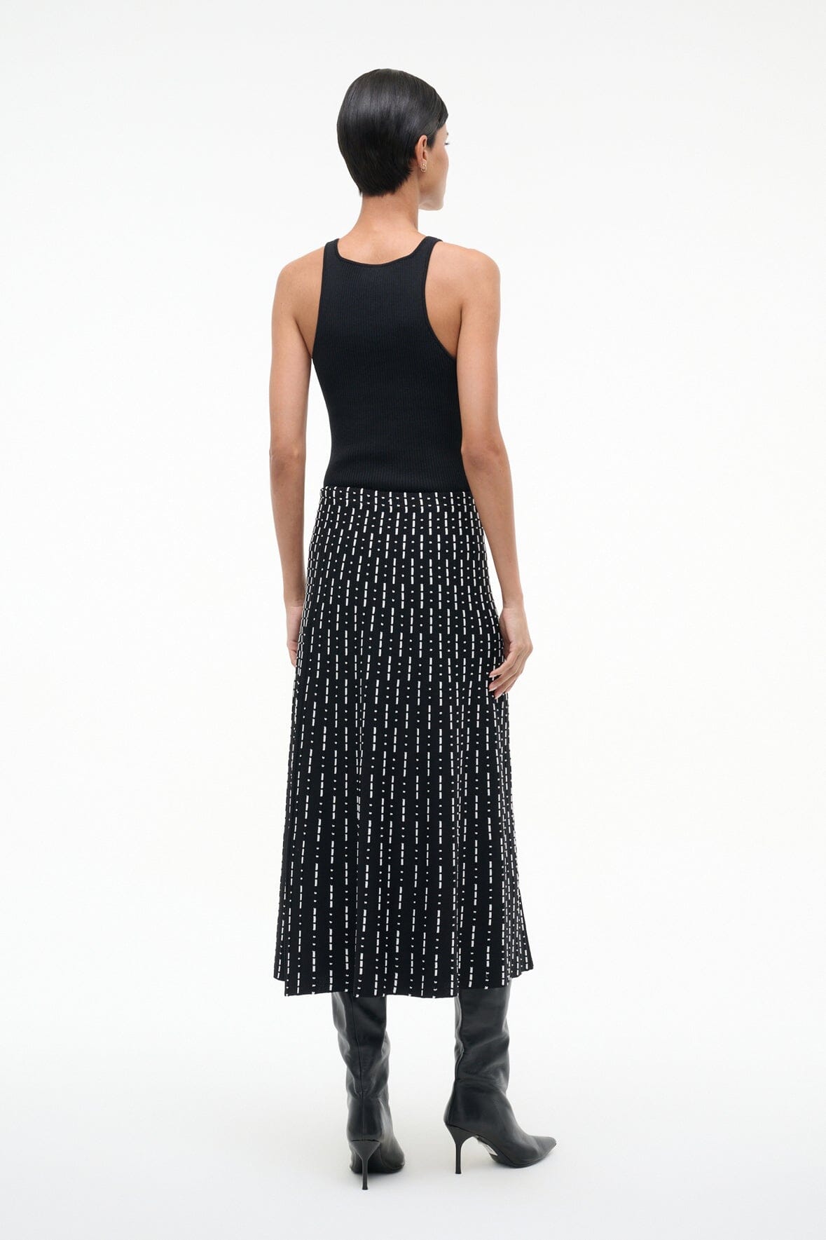 Lena Skirt Black Geo | STAUD Trending