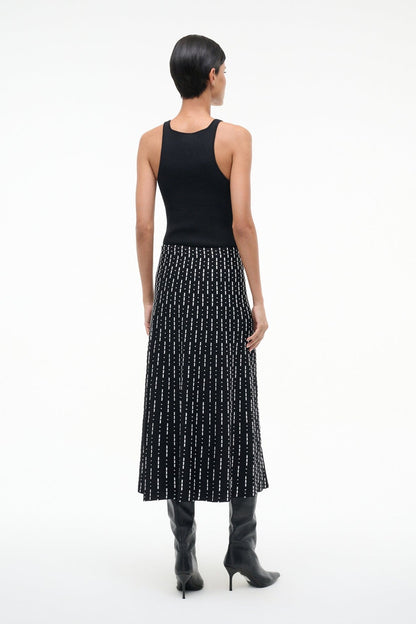 Lena Skirt Black Geo | STAUD Trending