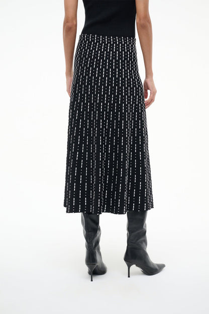 Lena Skirt Black Geo | STAUD Trending