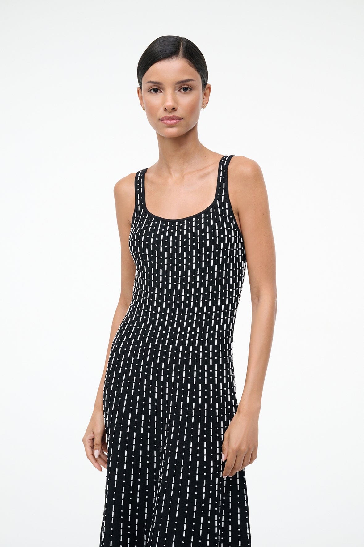 Ellison Dress Black Geo | STAUD Trending