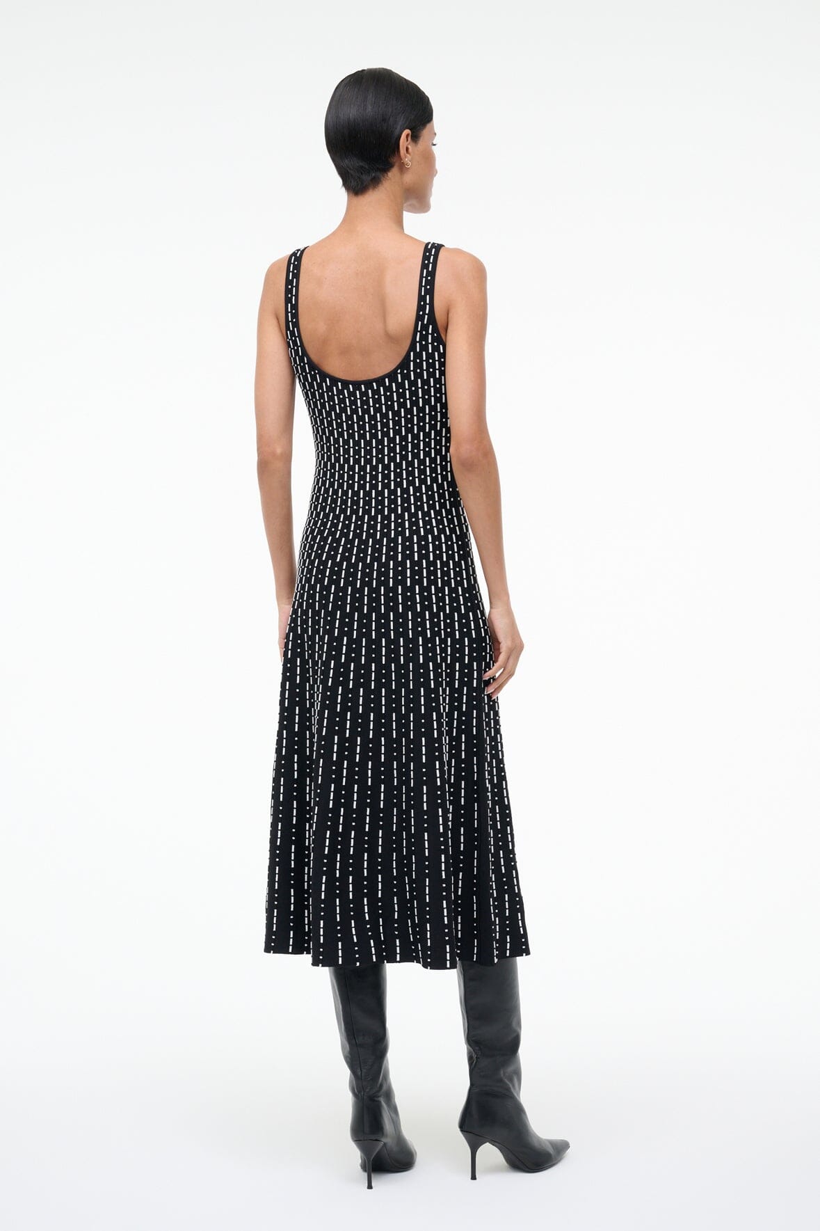 Ellison Dress Black Geo | STAUD Trending