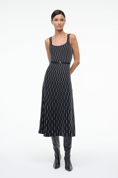 Ellison Dress Black Geo | STAUD Trending