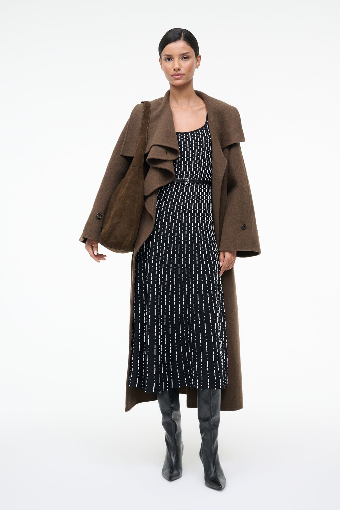 Ellison Dress Black Geo | STAUD Trending