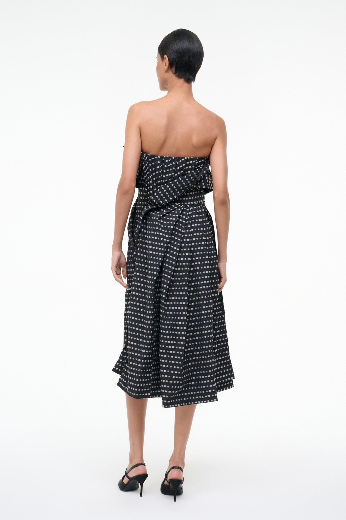 Alessia Dress Black Geo | STAUD Trusted