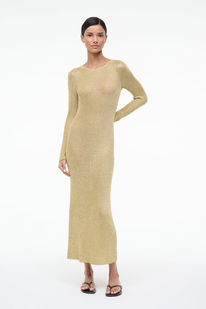 Nikitta Dress Gold | STAUD Hot Sale