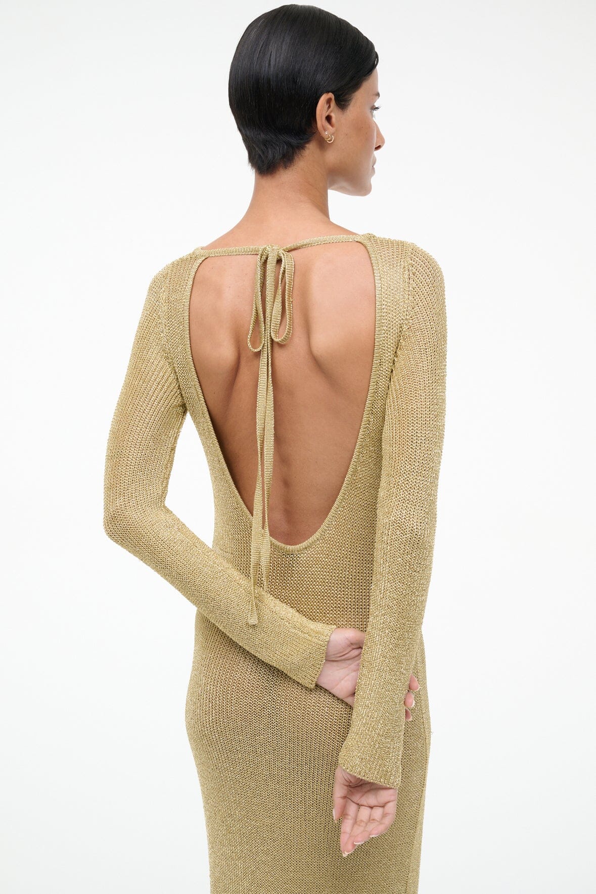Nikitta Dress Gold | STAUD Hot Sale