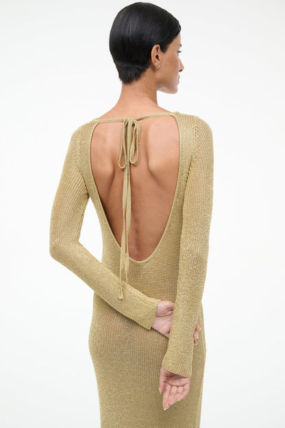 Nikitta Dress Gold | STAUD Hot Sale