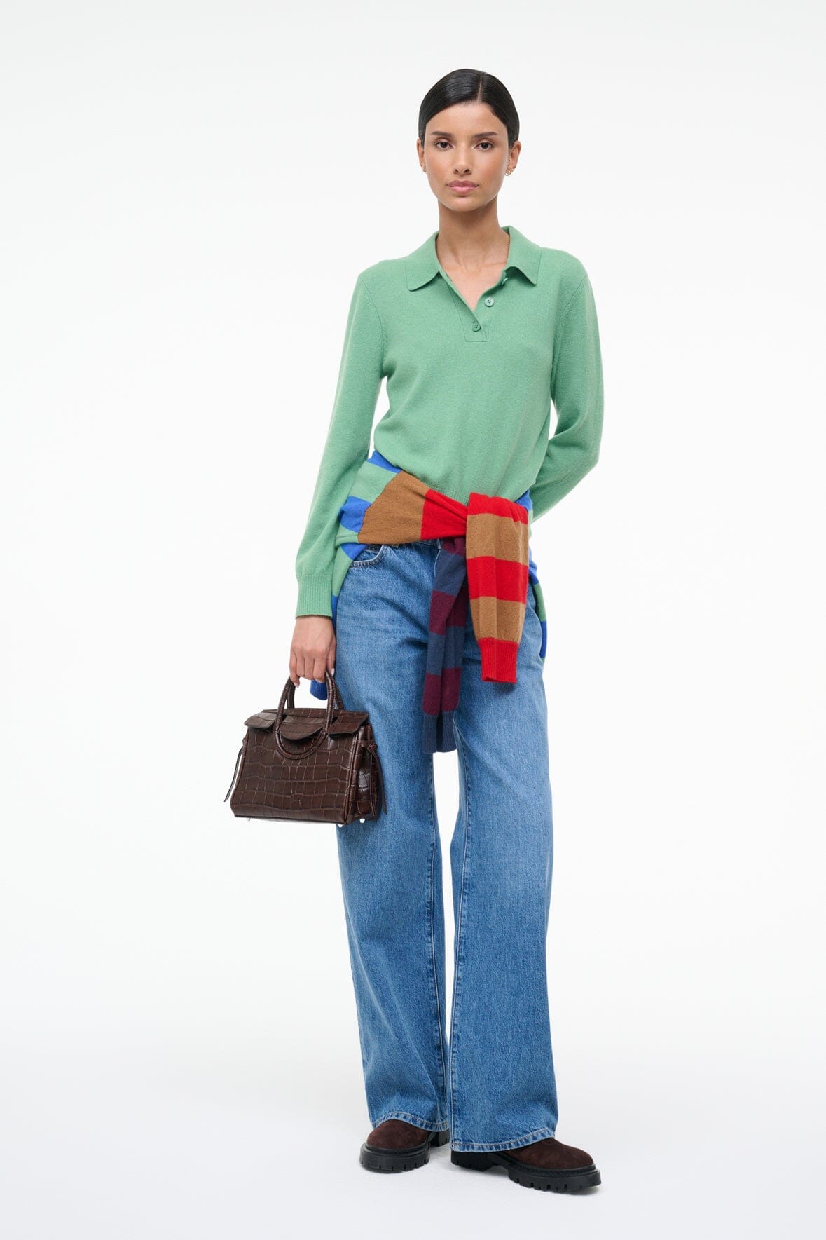 Gemma Cashmere Sweater Leaf | STAUD Great Value