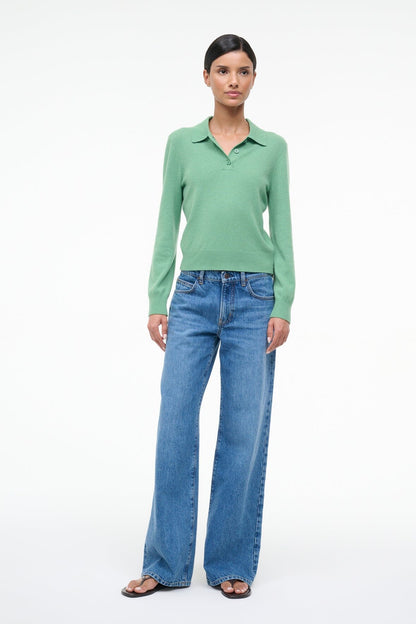 Gemma Cashmere Sweater Leaf | STAUD Great Value