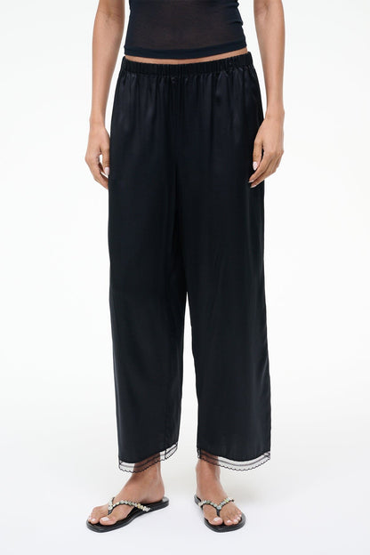 Kirby Silk Pant Black | STAUD Essential