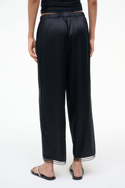 Kirby Silk Pant Black | STAUD Essential