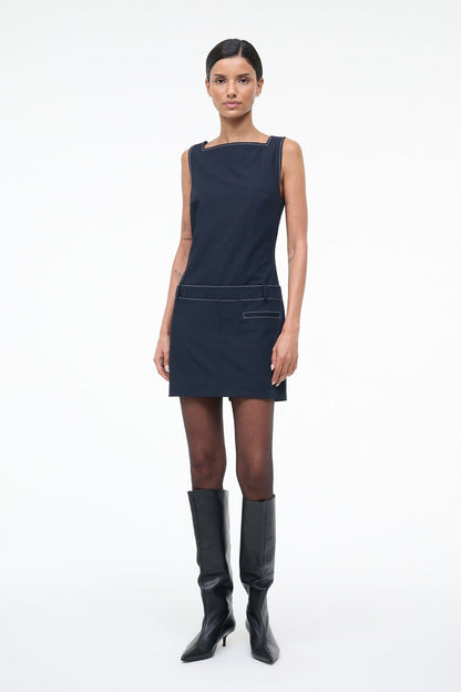 Skyla Dress Navy | STAUD Sale