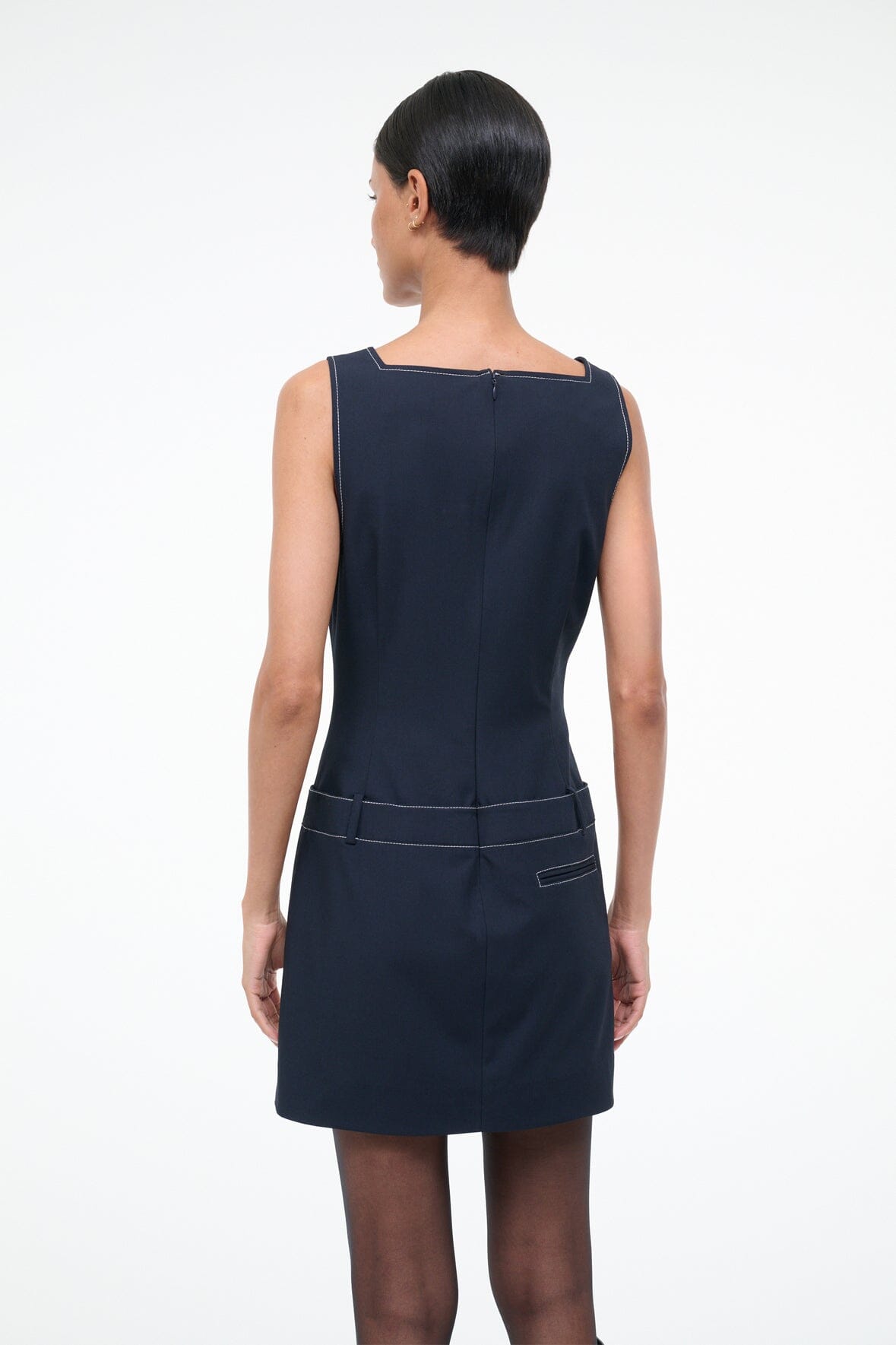 Skyla Dress Navy | STAUD Sale