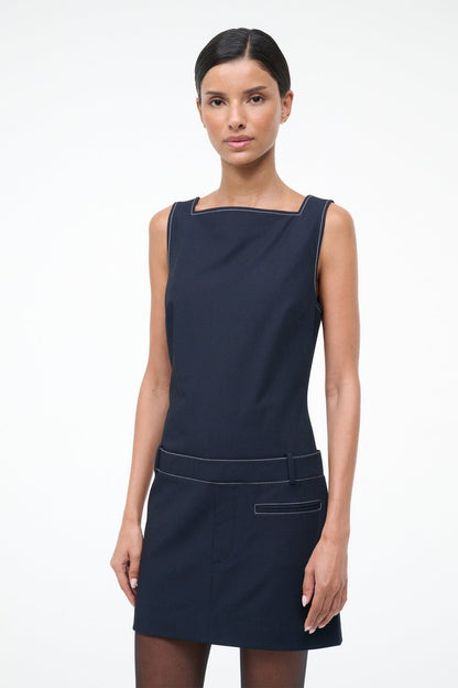 Skyla Dress Navy | STAUD Sale