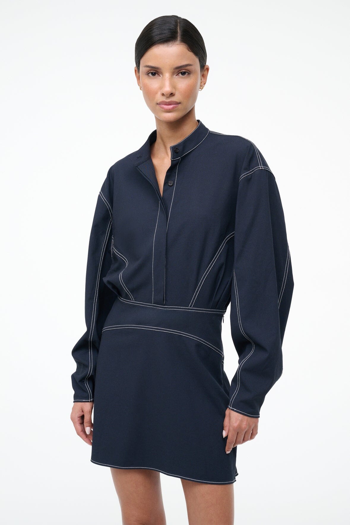 Kiln Dress Navy | STAUD Great Value
