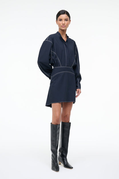 Kiln Dress Navy | STAUD Great Value