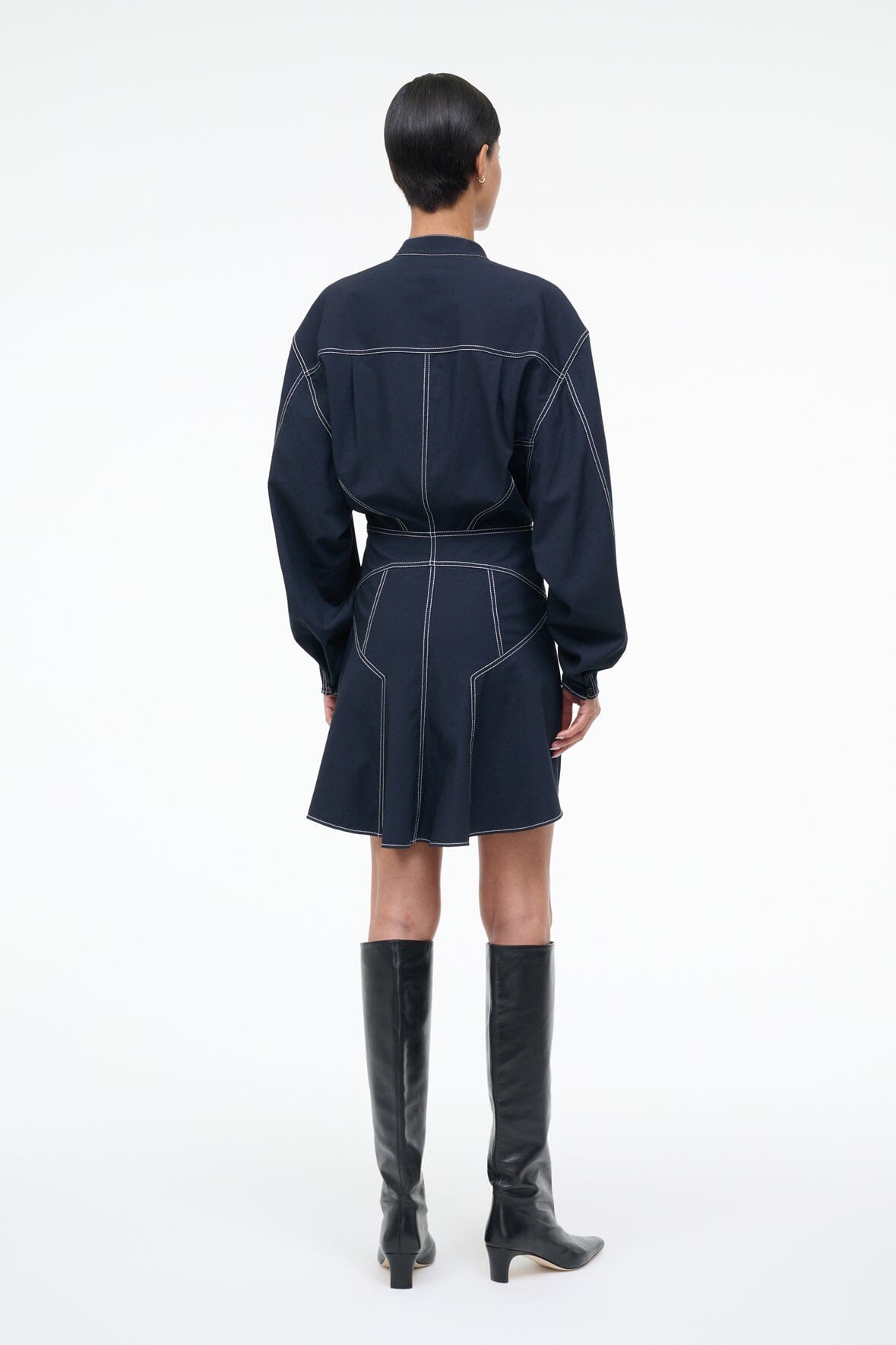 Kiln Dress Navy | STAUD Great Value