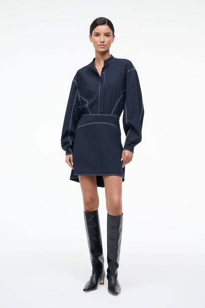 Kiln Dress Navy | STAUD Great Value
