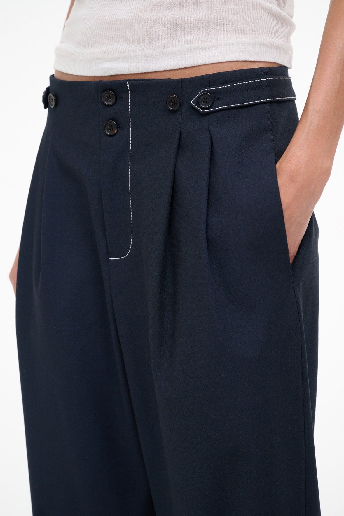 Heath Pant Navy | STAUD Smart Buy