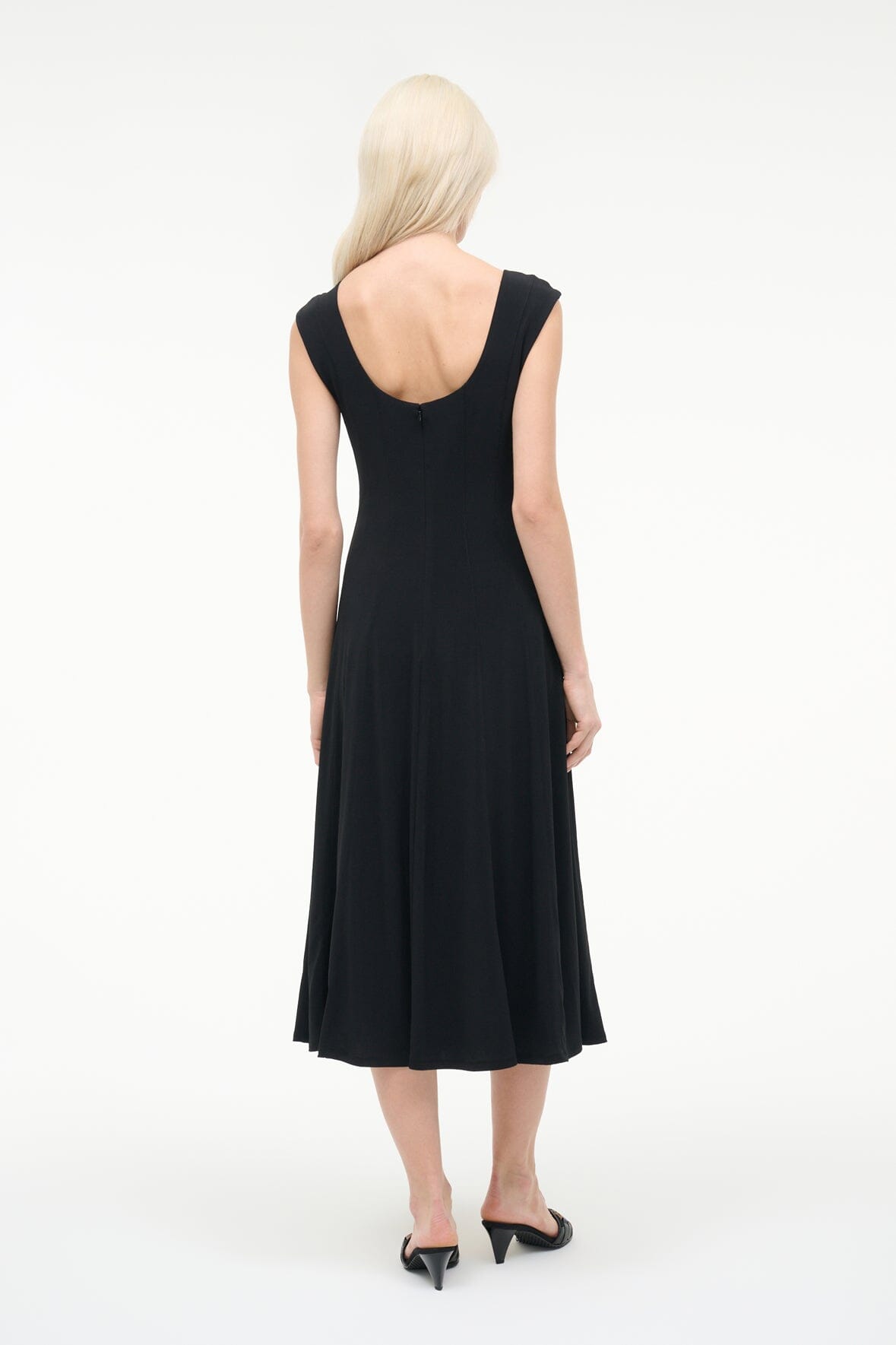 Charlotte Jersey Dress Black | STAUD Trending