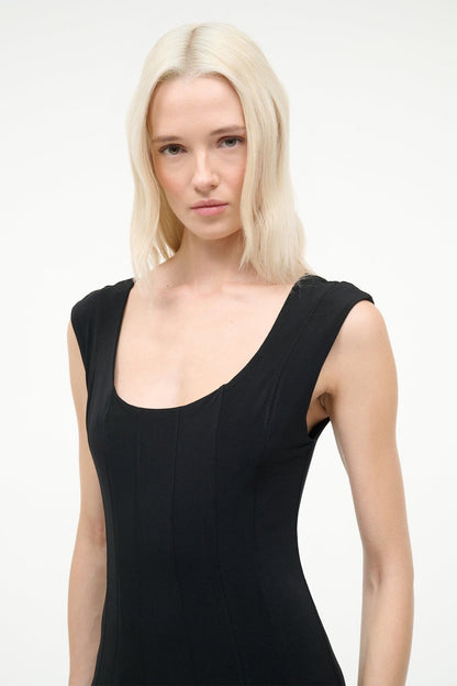 Charlotte Jersey Dress Black | STAUD Trending