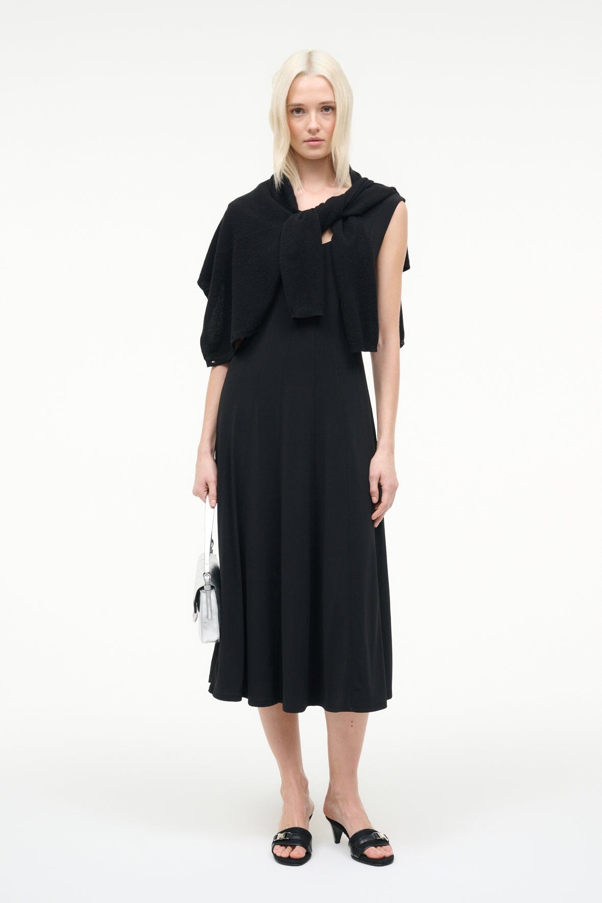 Charlotte Jersey Dress Black | STAUD Trending