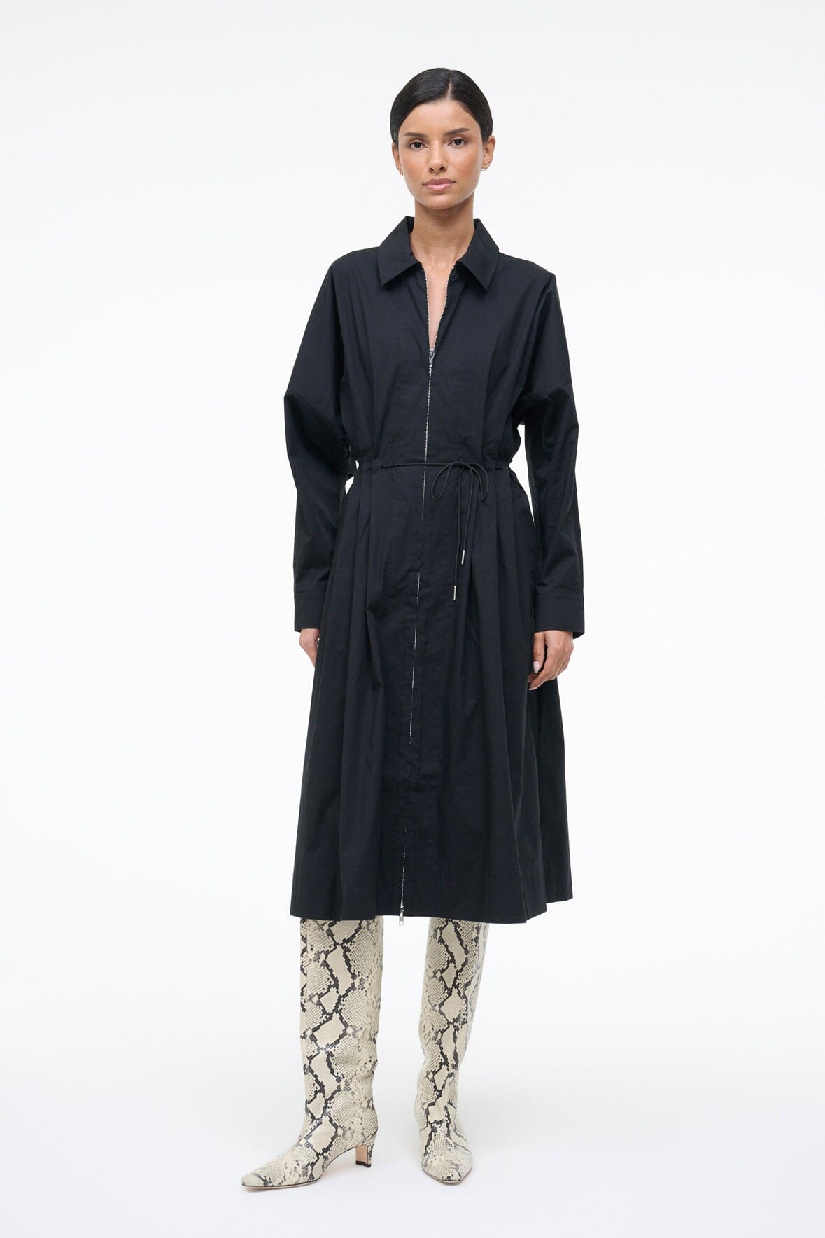 Chi Midi Dress Black | STAUD Latest