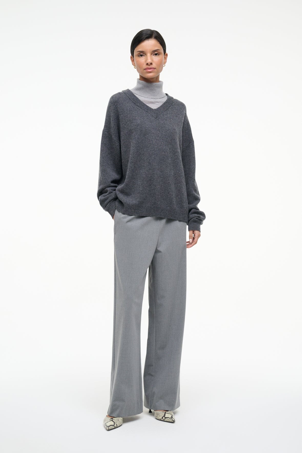 Doris Cashmere Sweater Charcoal | STAUD Latest
