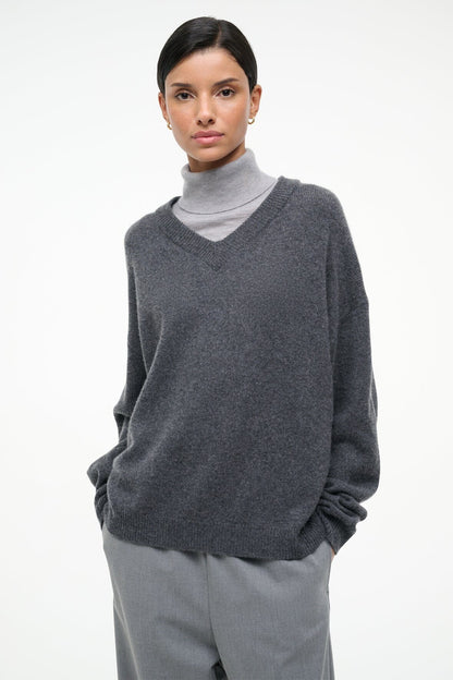 Doris Cashmere Sweater Charcoal | STAUD Latest
