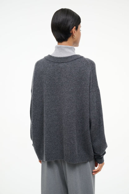Doris Cashmere Sweater Charcoal | STAUD Latest