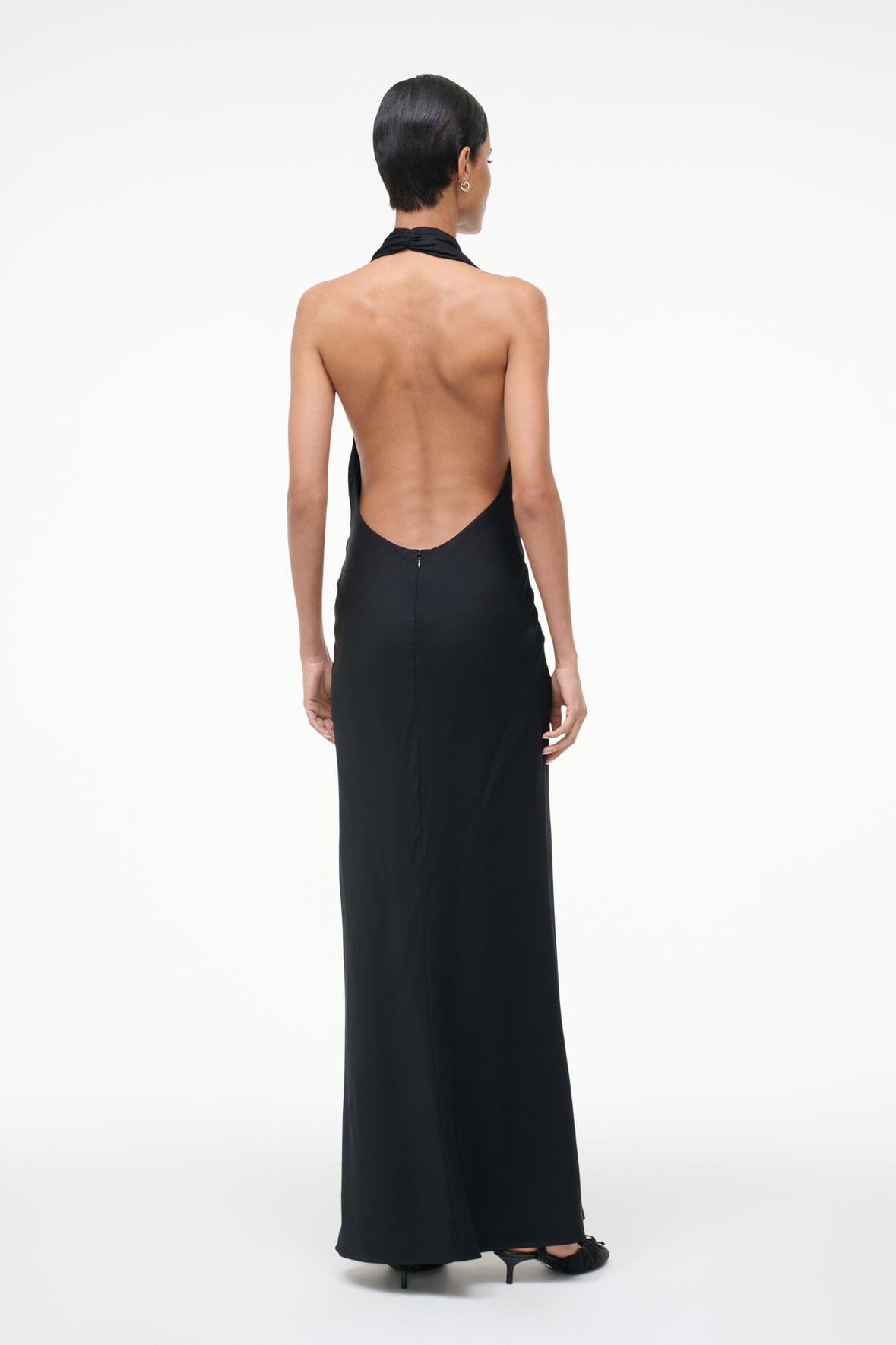 Poppi Silk Dress Black | STAUD Featured