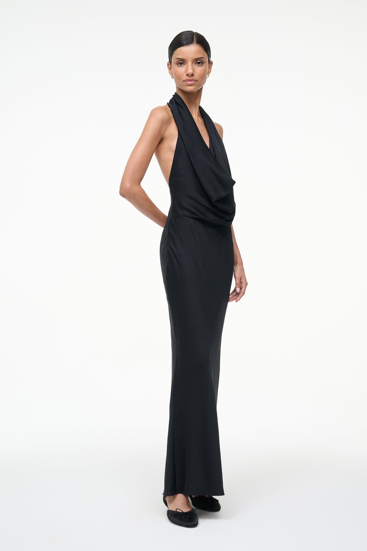 Poppi Silk Dress Black | STAUD Featured