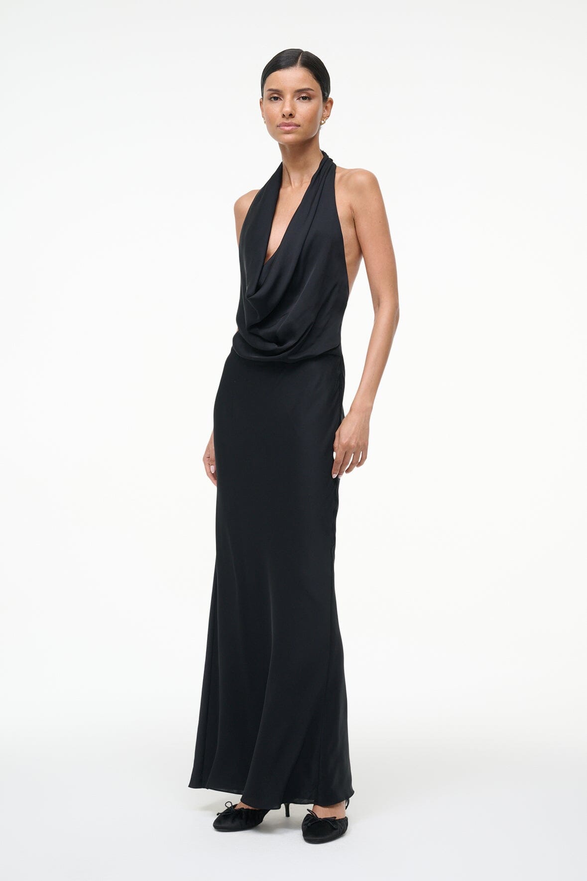 Poppi Silk Dress Black | STAUD Featured