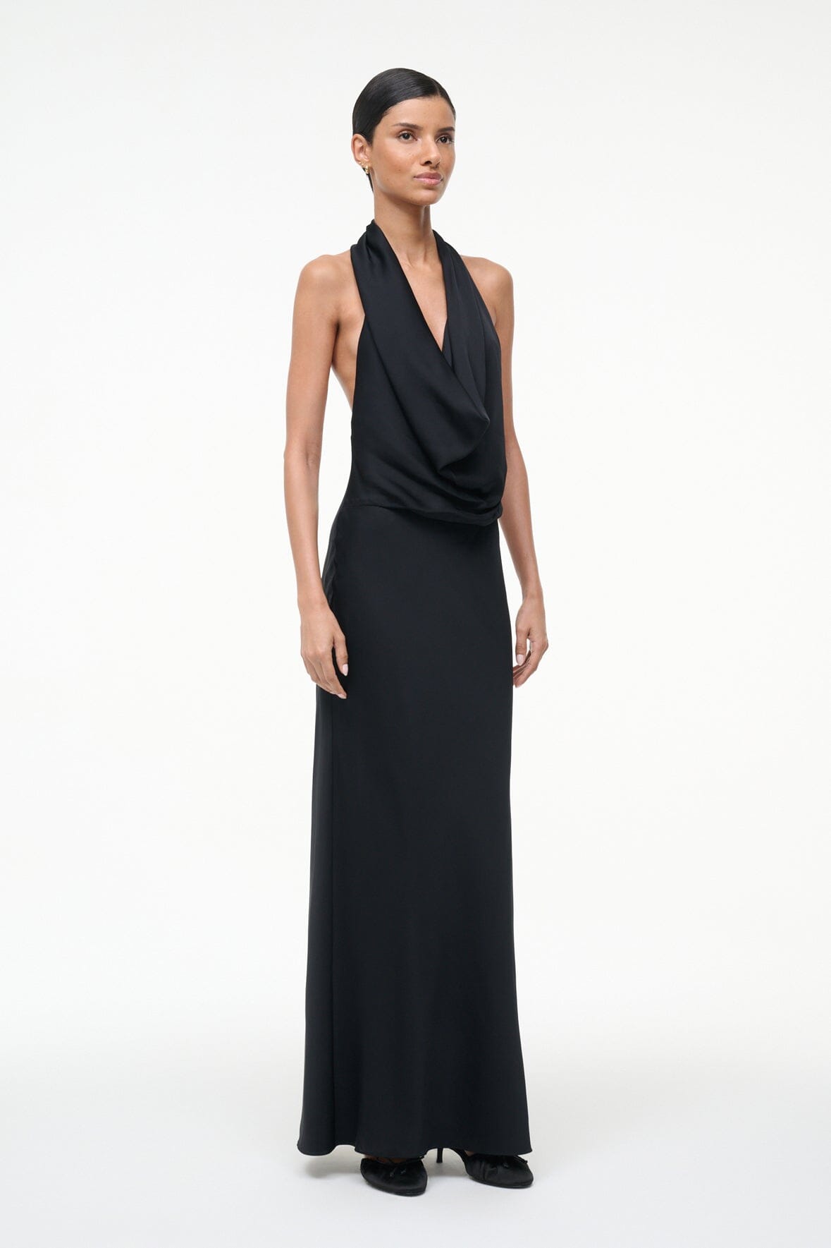 Poppi Silk Dress Black | STAUD Featured