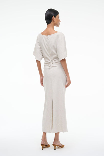Amelie Linen Dress Natural | STAUD Featured