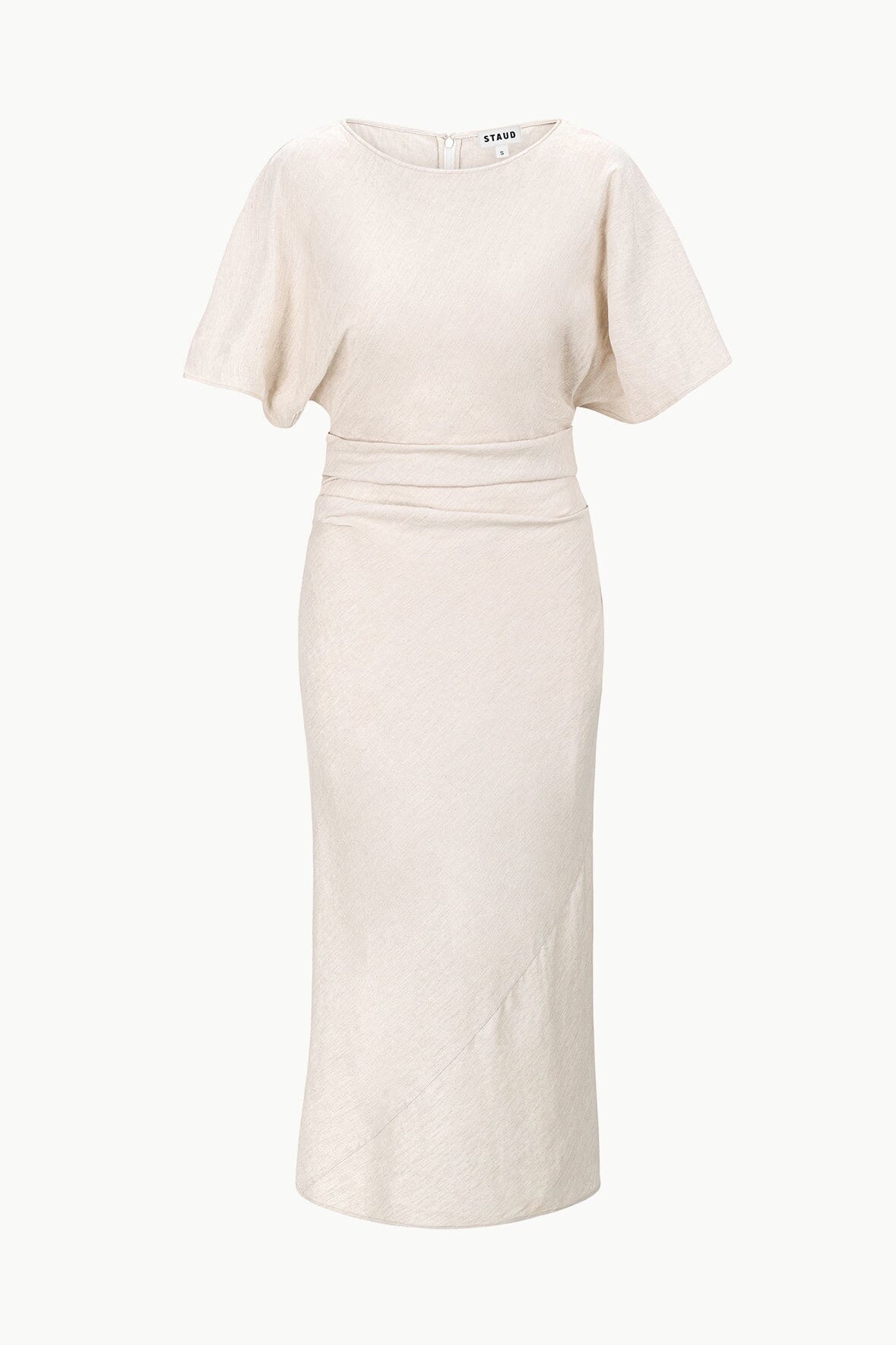 Amelie Linen Dress Natural | STAUD Featured