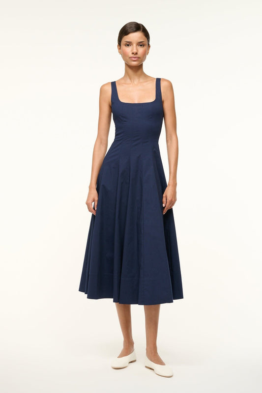 Wells Dress Navy 1 | STAUD Special Offer