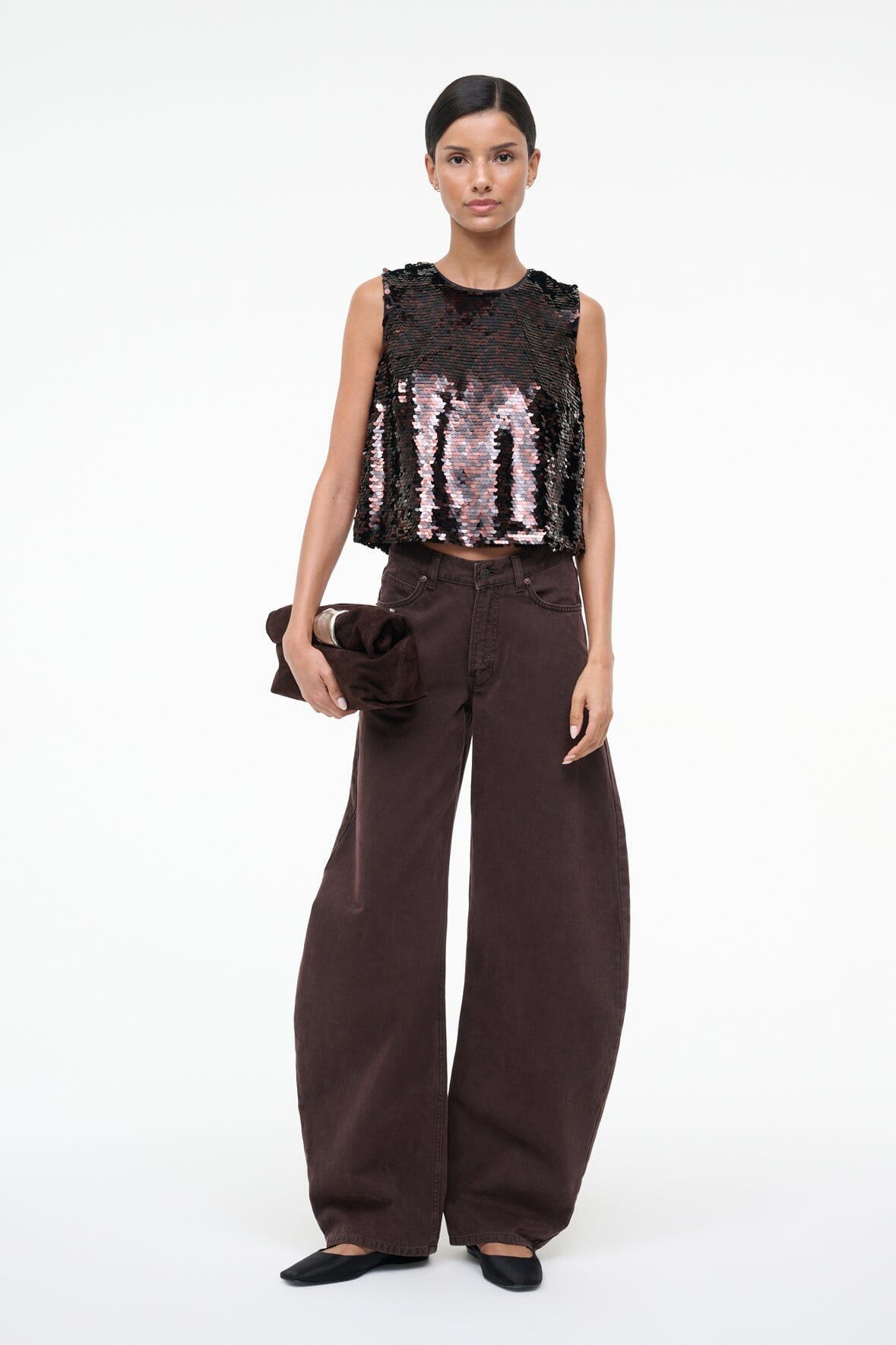 Seraphina Top Espresso Black | STAUD Essential