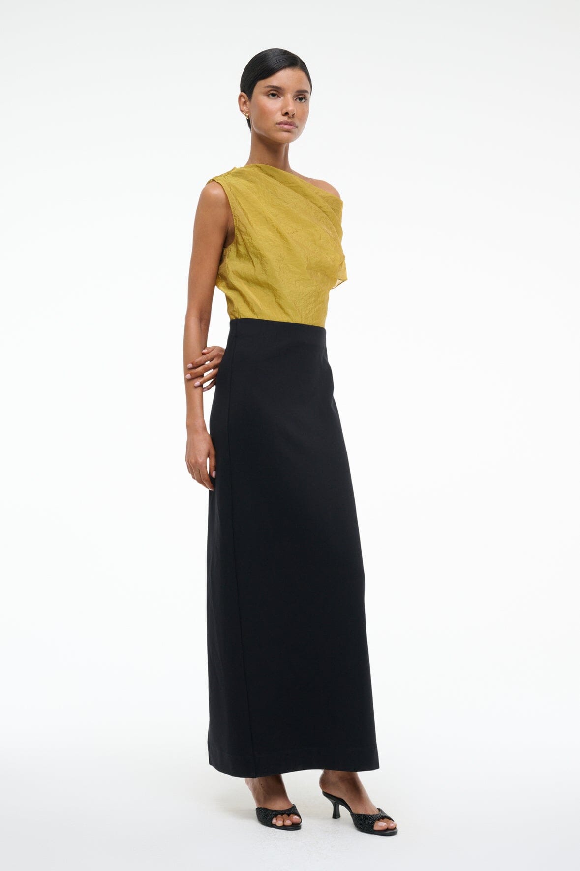 Topaz Dress Chartreuse/Black | STAUD Customer Favorite